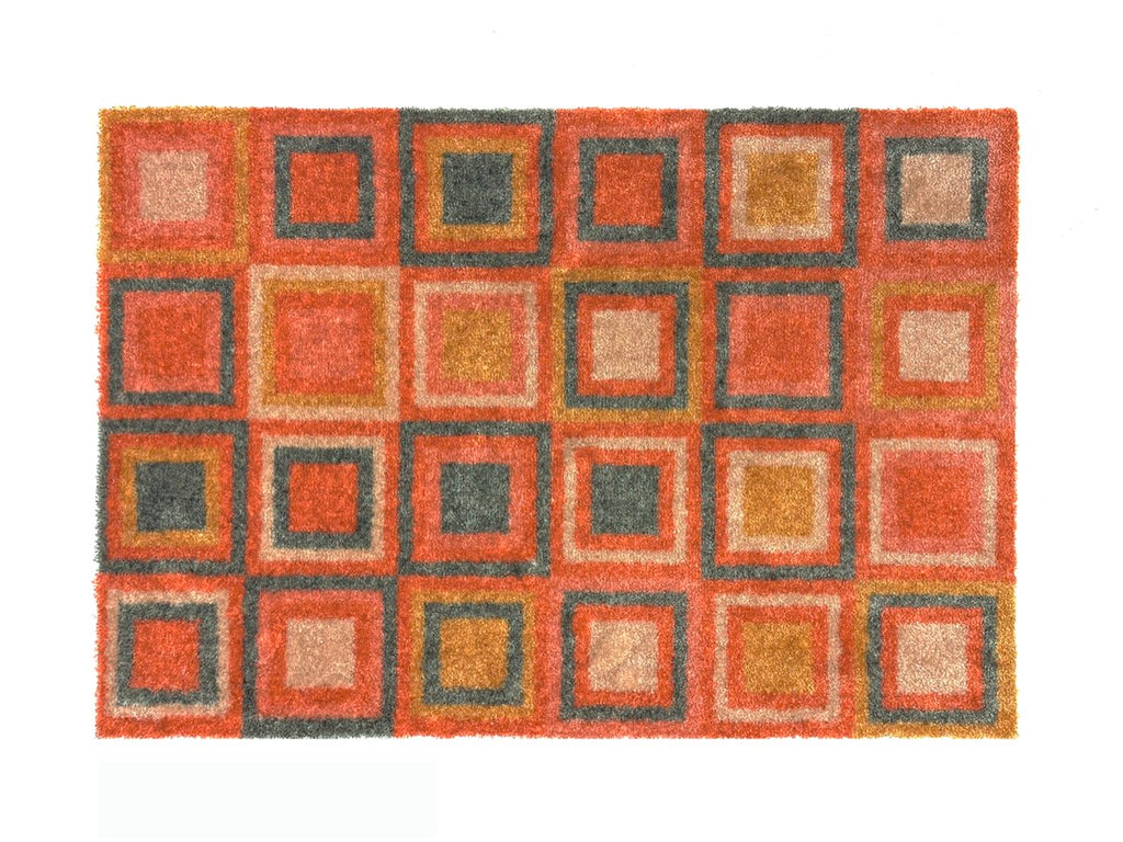 Recylon Abstract Cube Sunset Doormat