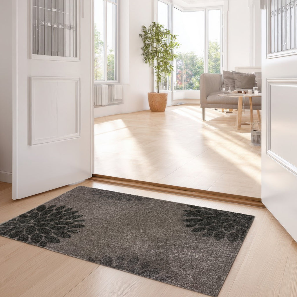Recylon Modern Flowers Beige Doormat