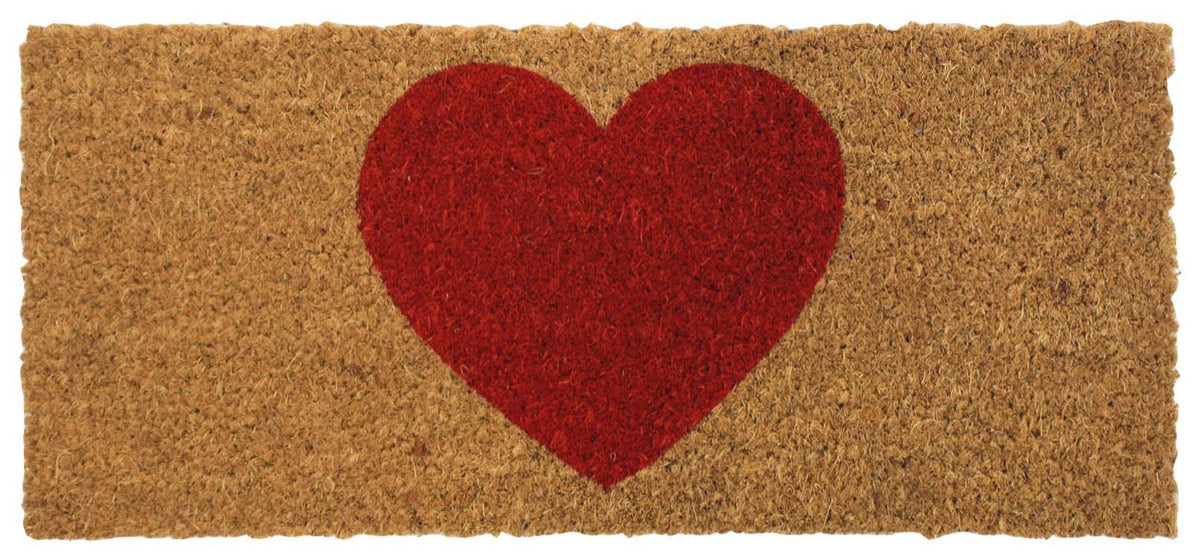 Viking With Inserts Large Heart Red Doormat