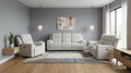 Marlow power recliner suite in beige fabric