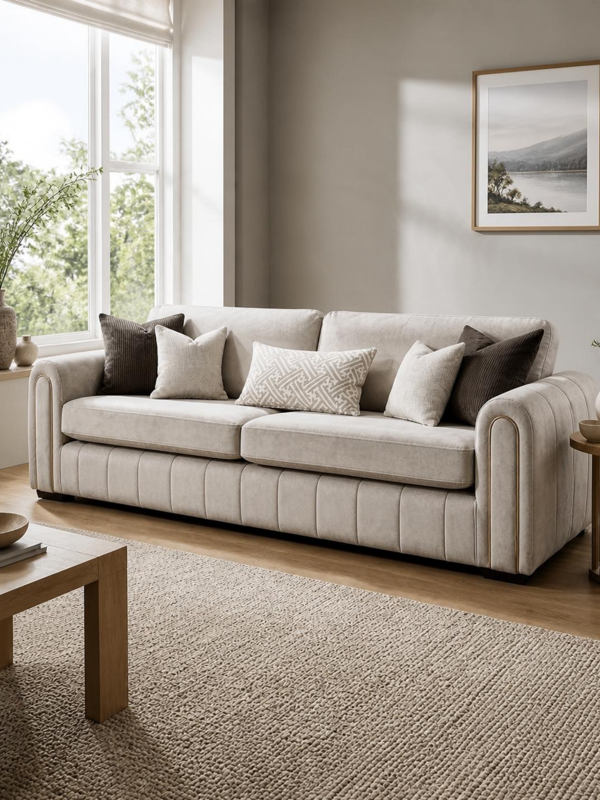 Matthew 4 Seater Sofa – in a living room