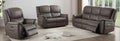 Melbourne power recliner sofa suite in Grey leather