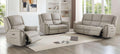 Melbourne power recliner sofa suite in Latte leather