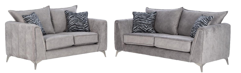 Milano 3 seater and 2 seater sofa in Dapple Silver