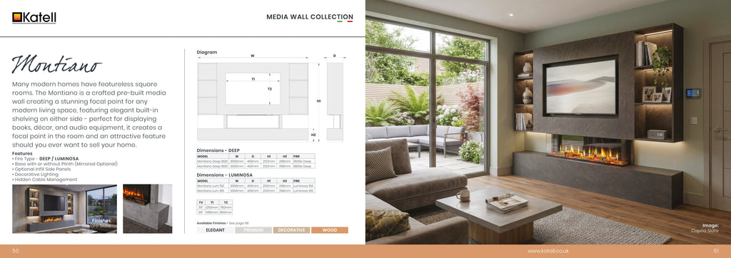 Katell Montiano media wall in a room setting