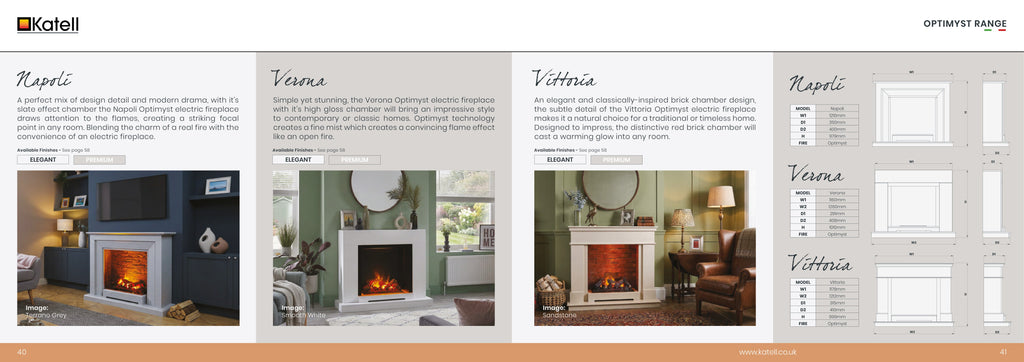 Katell Optimyst fireplace in a room setting