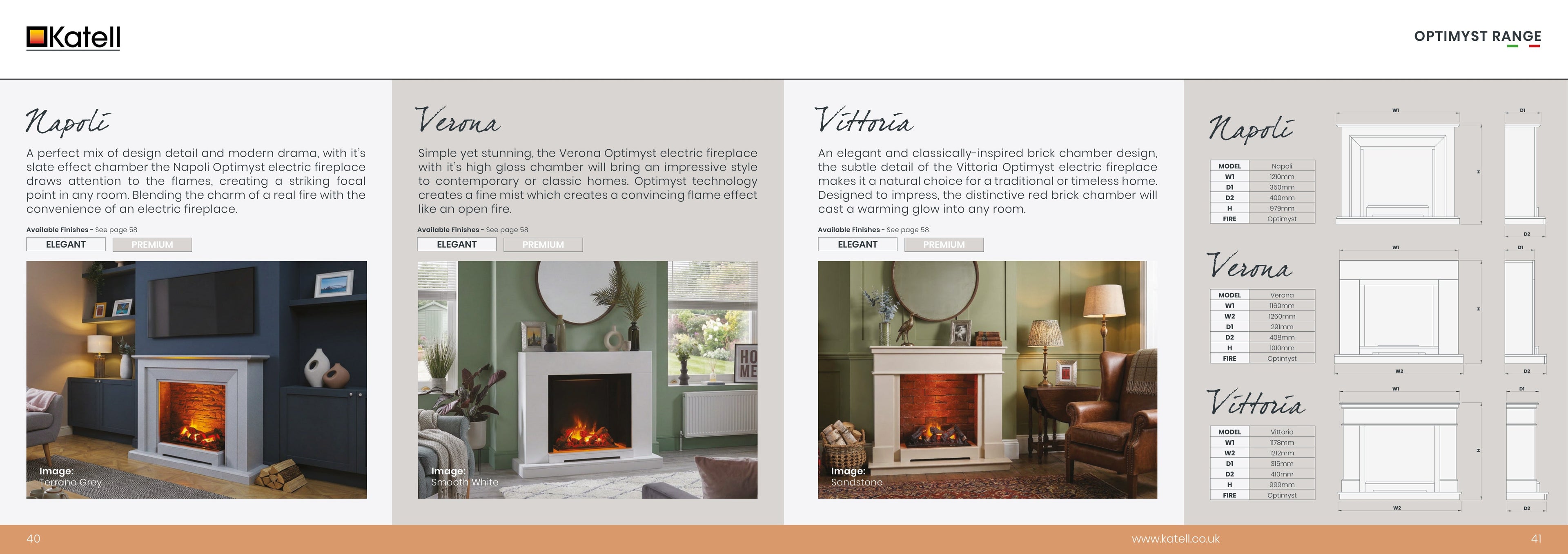 Katell Optimyst fireplace in a room setting
