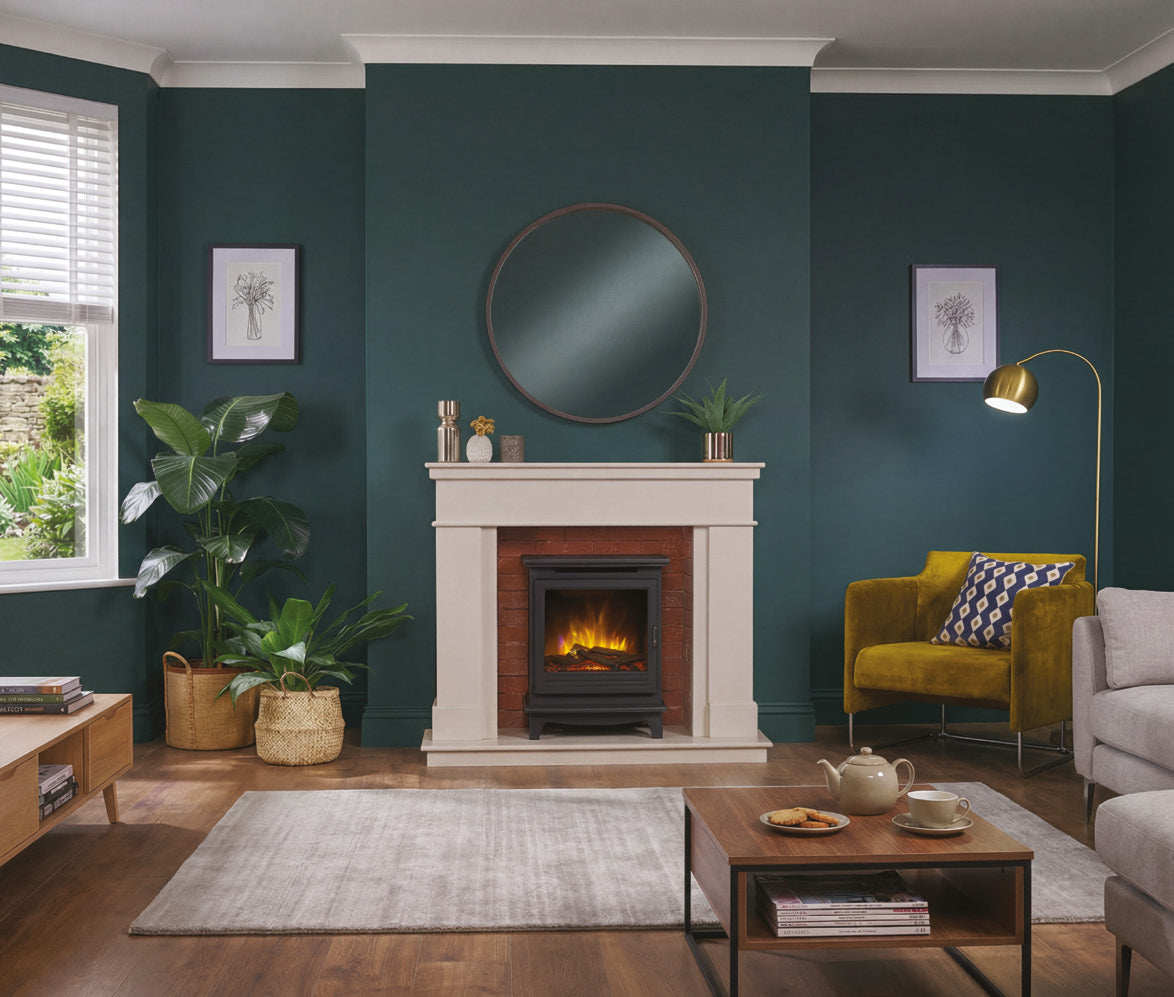 Katell Vittoria stove electric fireplace suite