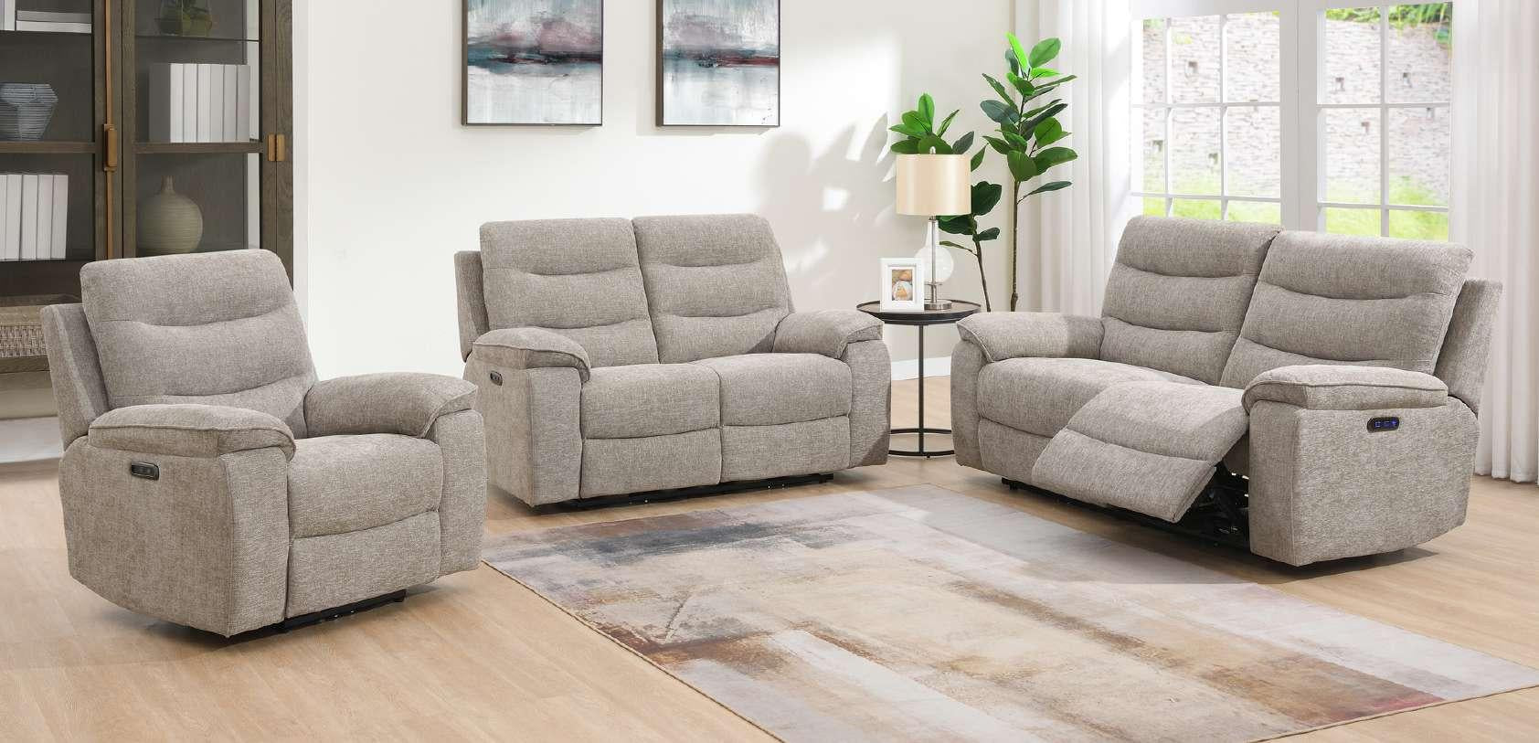 Newport fabric power recliner suite