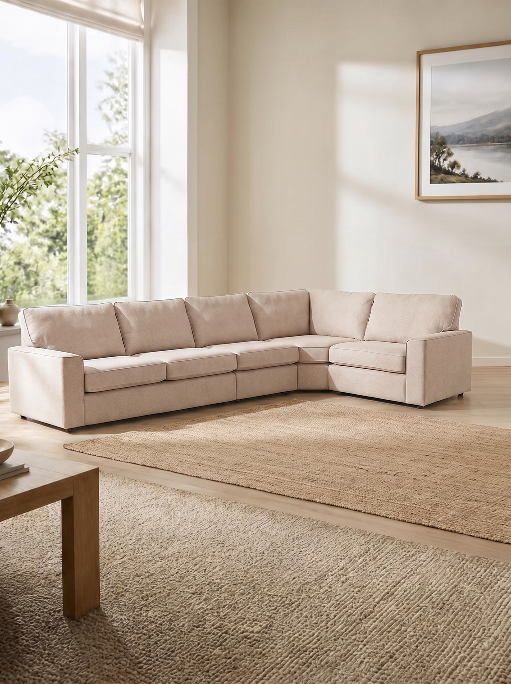 Oasis 3 Corner 1 Sofa – in a living room