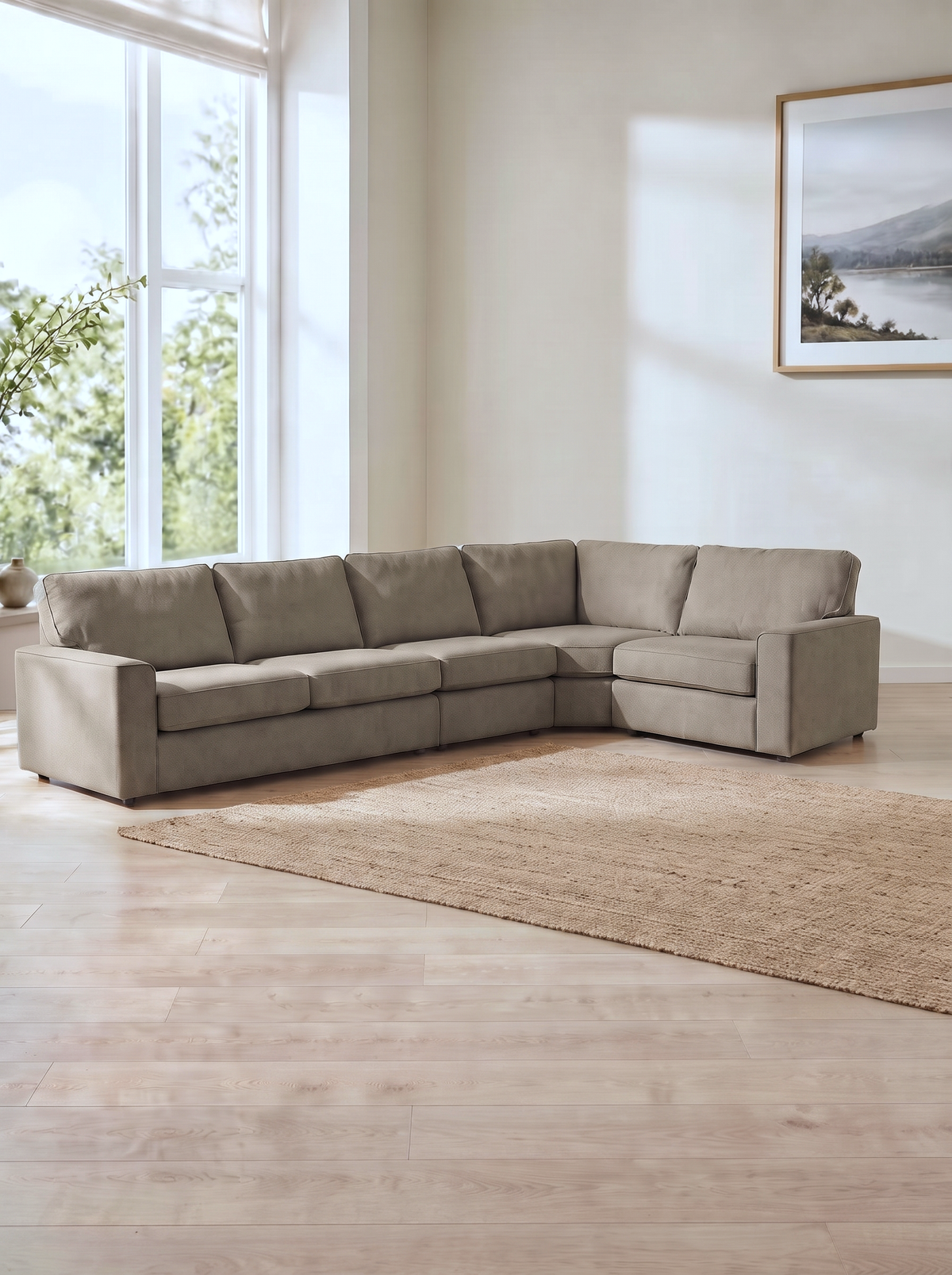 Oasis 3 Corner 1 Sofa – in a living room
