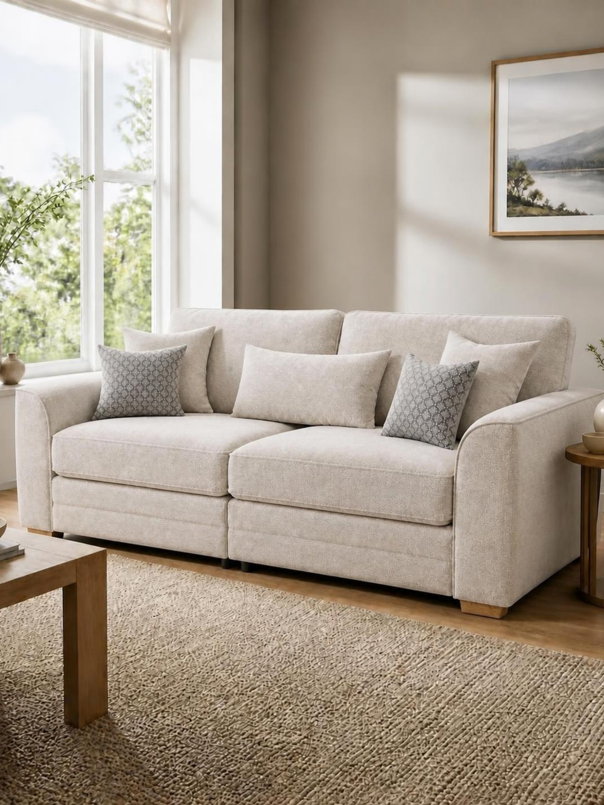 Oliver 4 Seater Sofa – in a living room