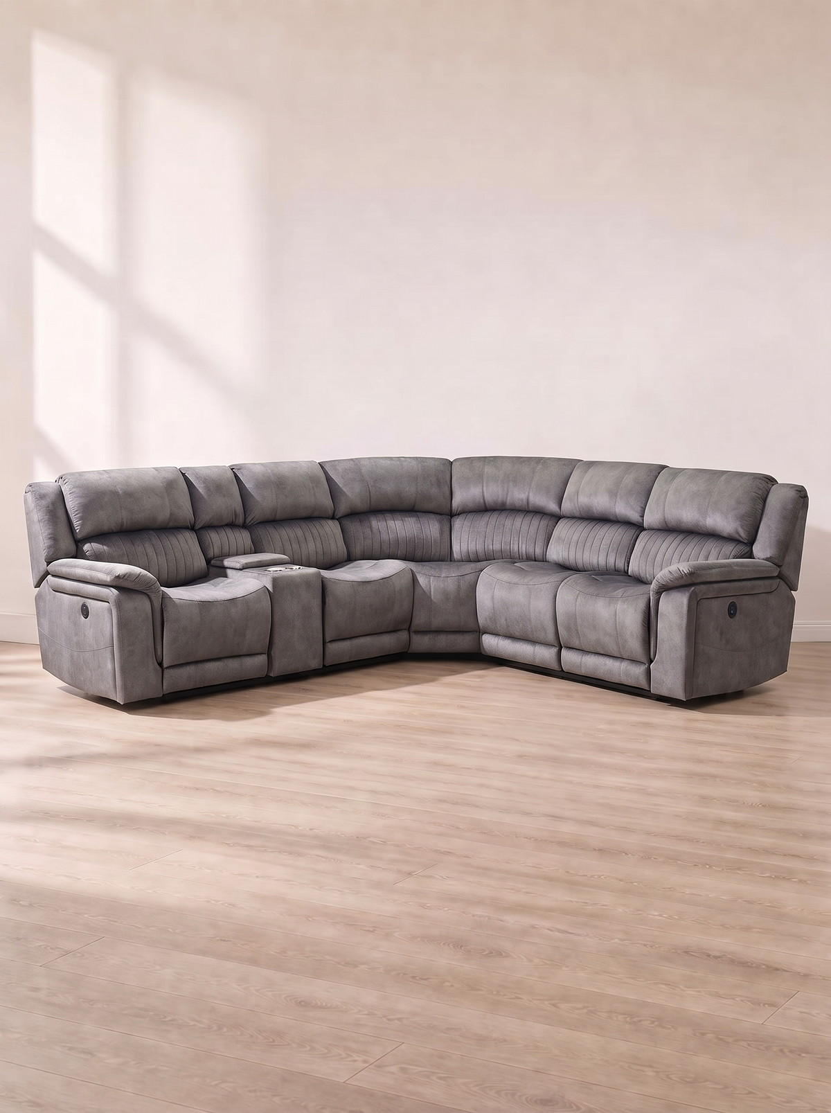 Onyx Corner Modular Recliner Suite – front view