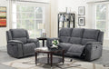 Onyx textured grey fabric recliner suite