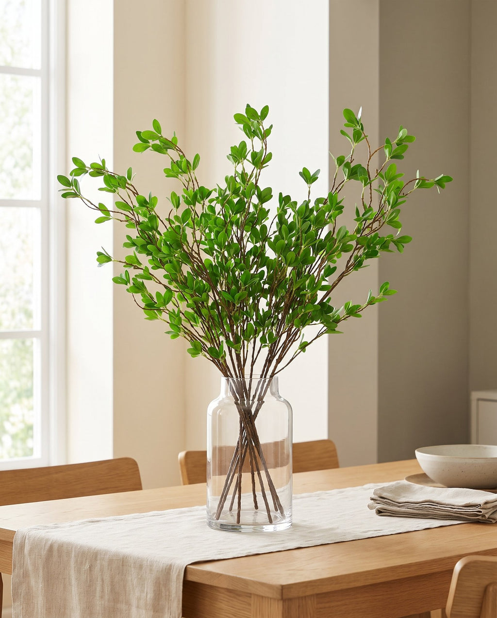 Pack of 6 x 100cm Mini Leaf Ficus Stem styled in a room