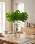 Pack of 6 x 55cm Single Artificial Monstera Leaf styled in a room