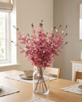 Pack of 6 x 80cm Pink Eucalyptus Foliage Stem styled in a room