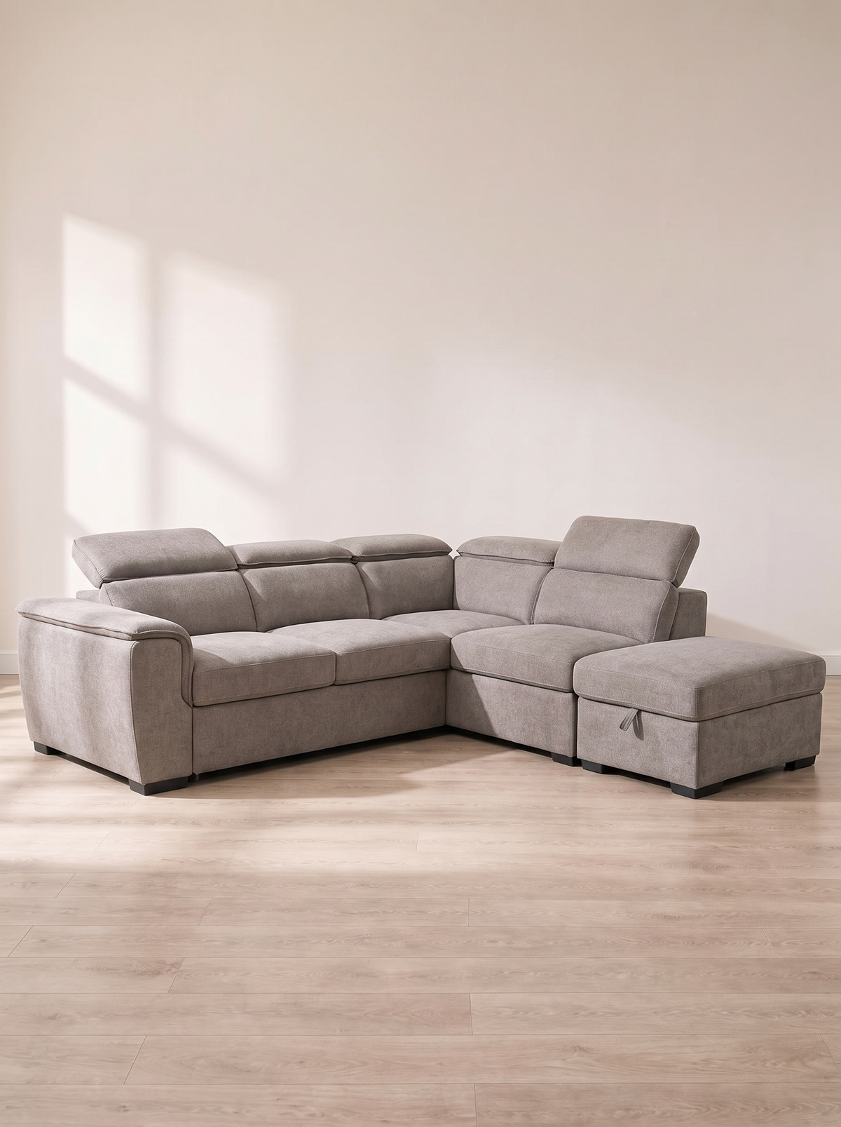 Padua Corner Sofa Bed With Ottoman – hero three-quarter view