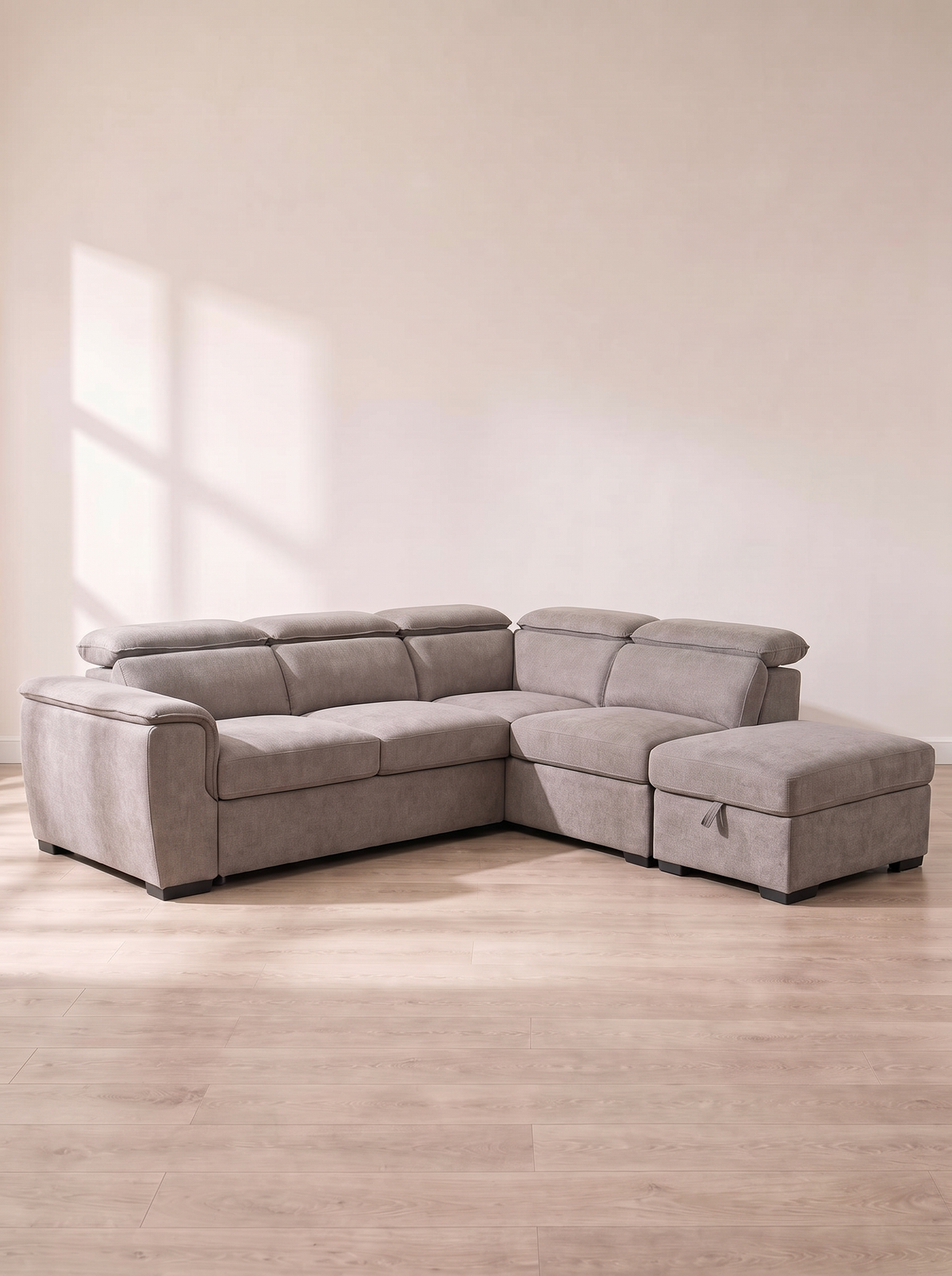 Padua Corner Sofa Bed With Ottoman – front view