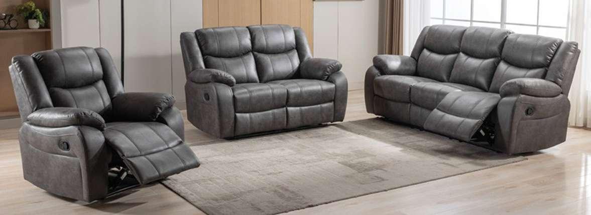 Paris manual recliner suite in Grey