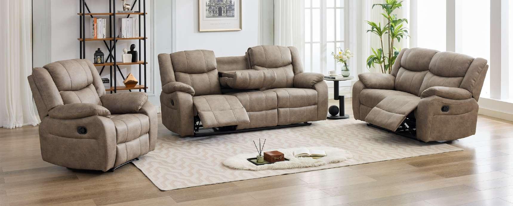 Paris manual recliner suite in Mink