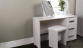 Braemar dressing table stool with padded fabric top