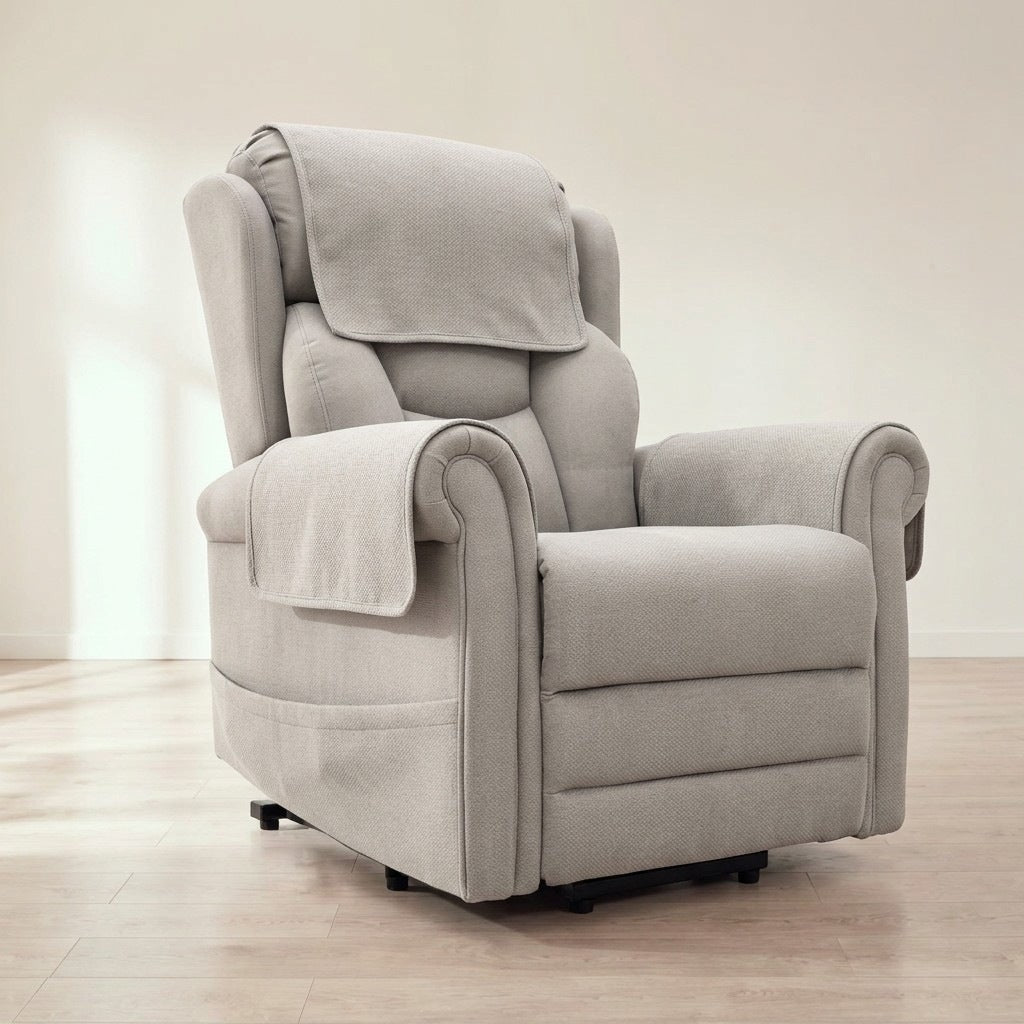 Dallux Nevis headrest and armrest covers in Cream