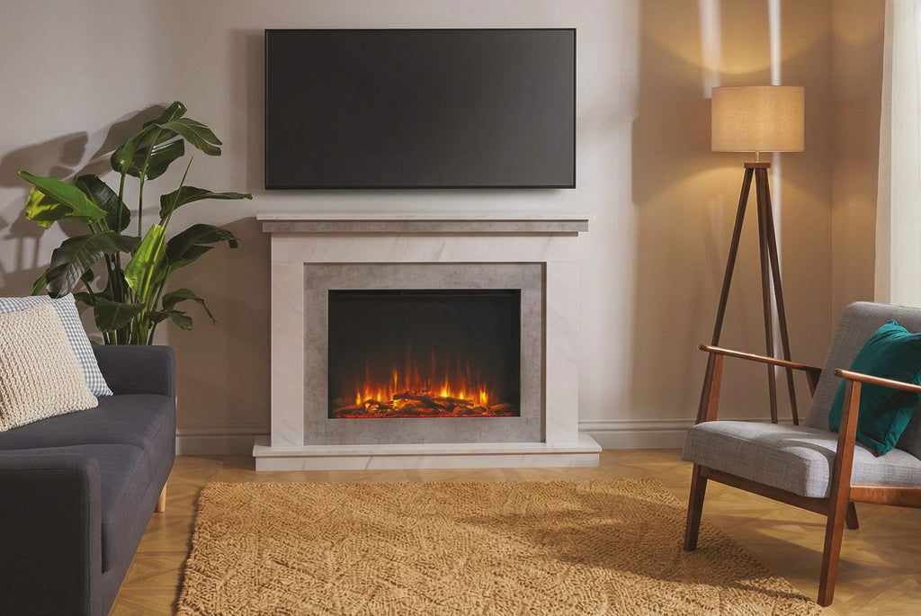 Katell Portofino electric fireplace suite