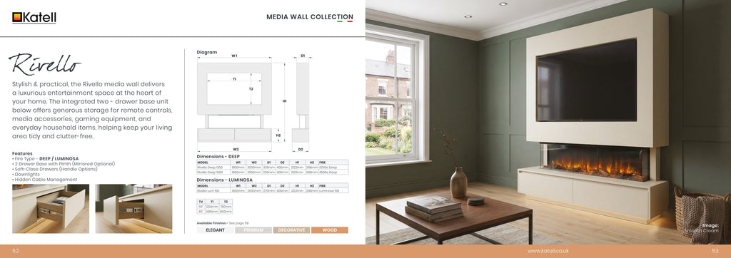 Katell Rivello media wall in a room setting