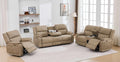 Roma fabric power recliner suite in Bark