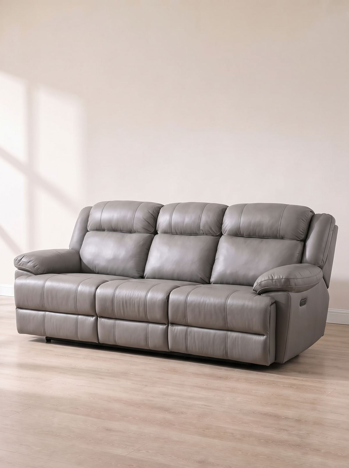 Rosslyn Leather Power Recliner Suite – hero three-quarter view
