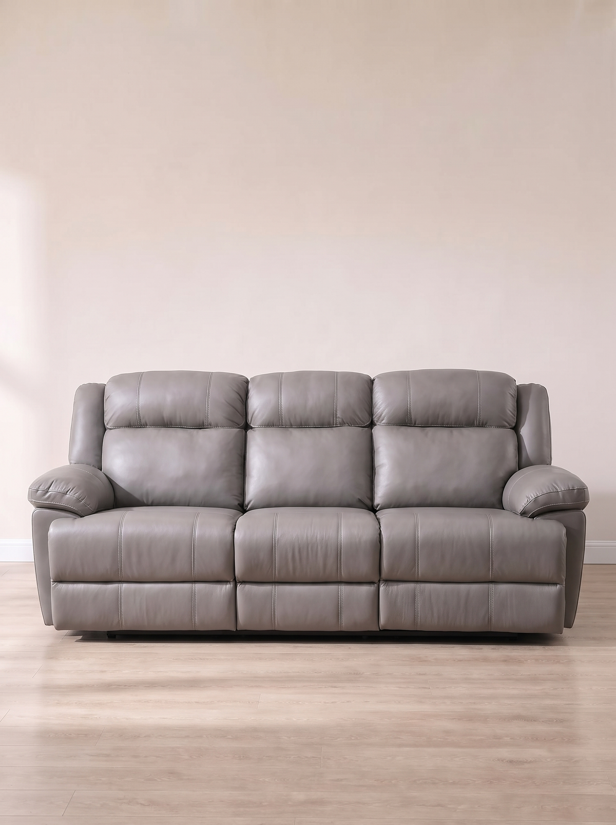 Rosslyn Leather Power Recliner Suite – front view