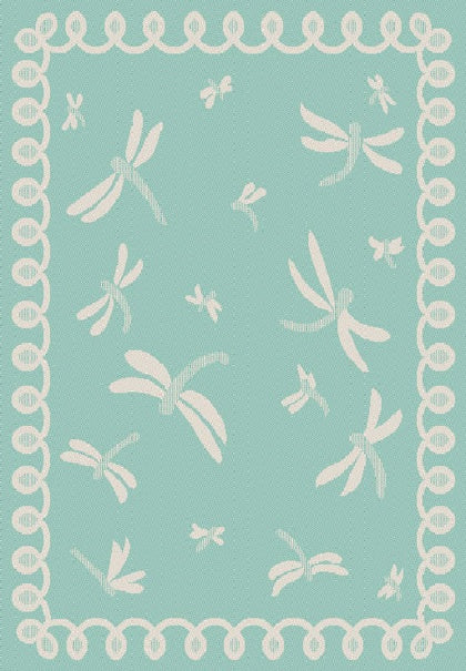 Terrace Dragonfly Aqua Rug