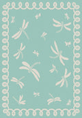 Terrace Dragonfly Aqua Rug