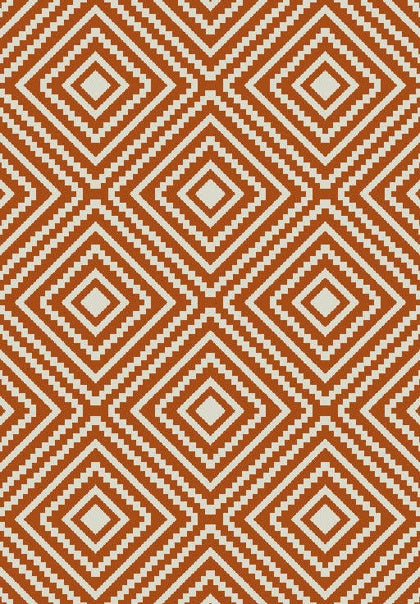 Terrace Large Diamond Terracotta Rug