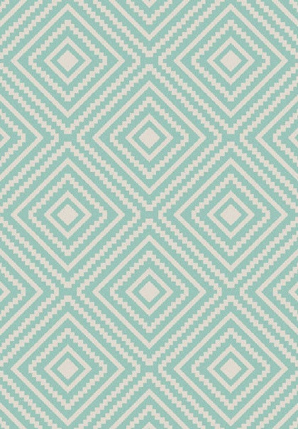 Terrace Large Diamond Aqua Rug