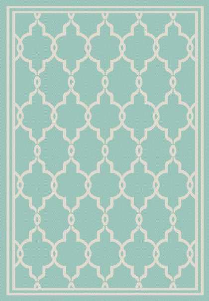 Terrace Spanish Tile Aqua Rug
