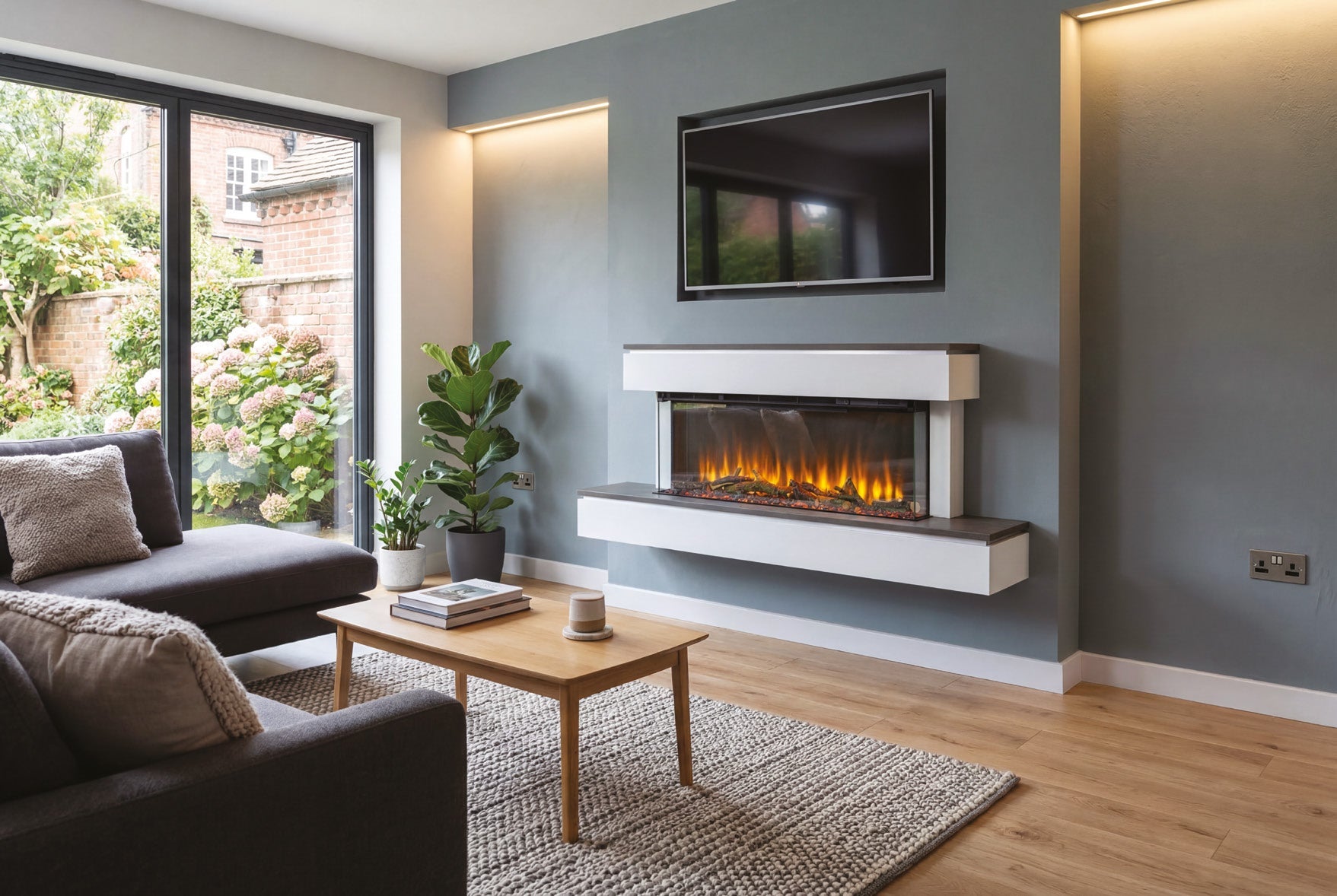 Katell Savona wall-mounted electric fireplace