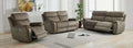 Seville fabric power recliner suite in Taupe