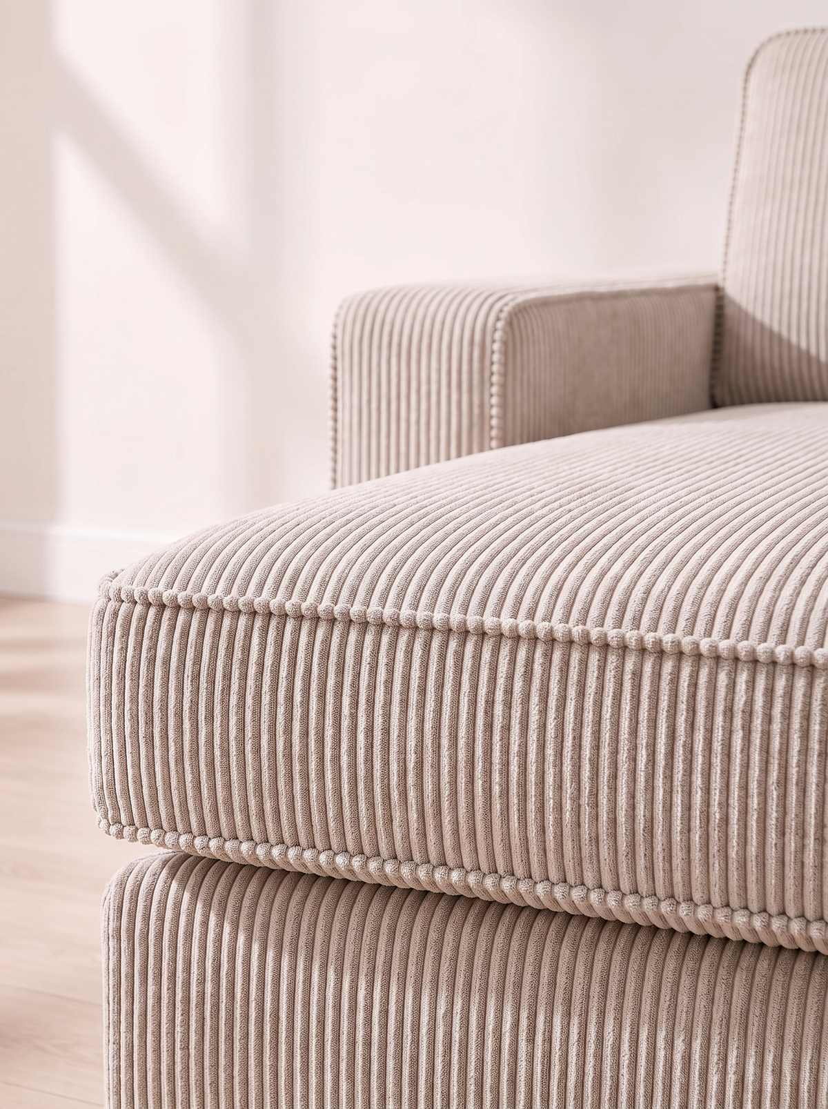 Squared Italian Sofa Bed – fabric close-up
