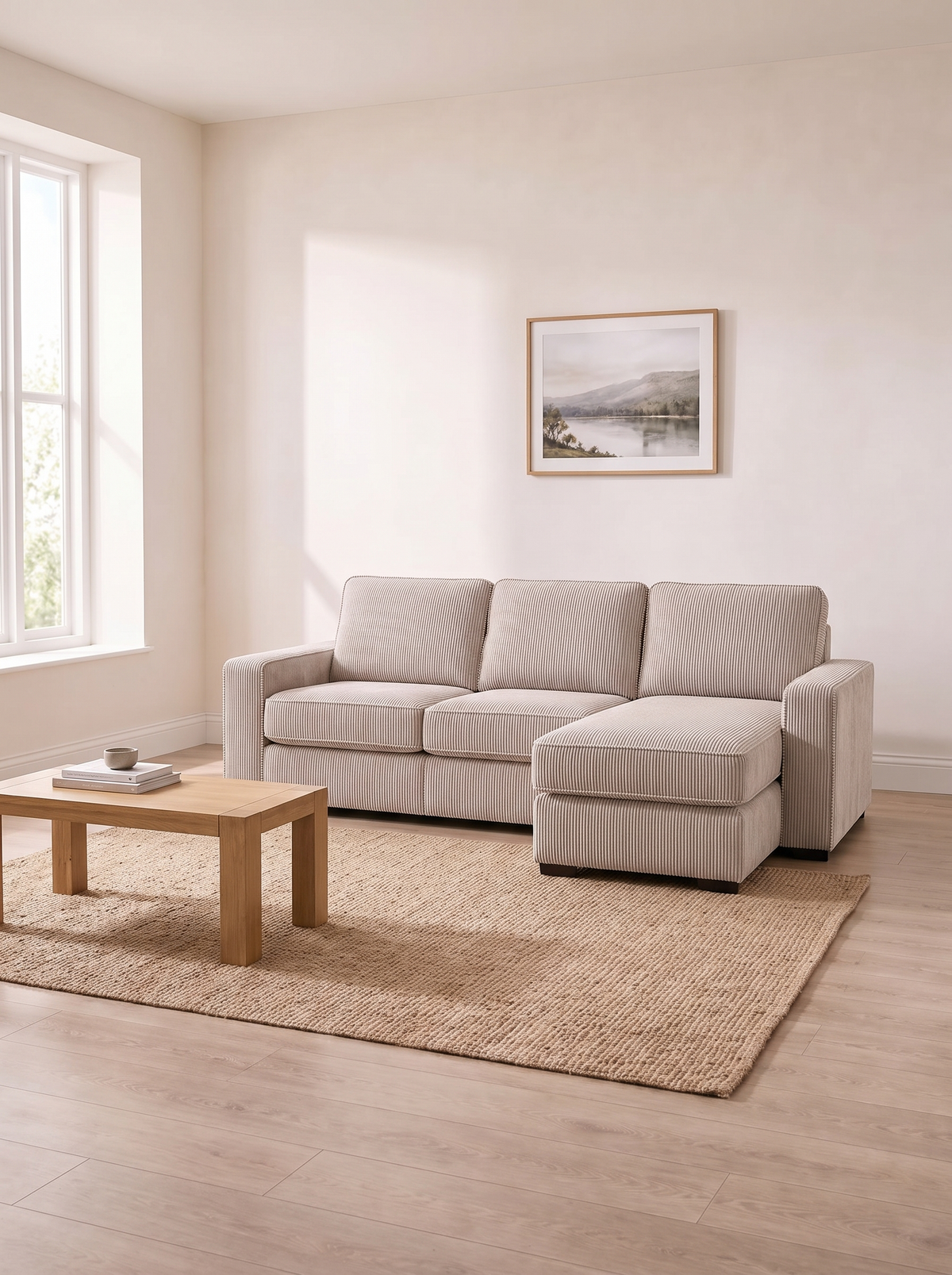 Squared Italian Sofa Bed – in a living room