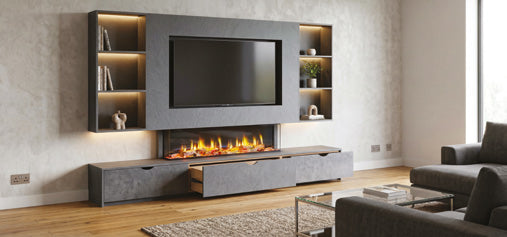 Katell Triora media wall electric fireplace
