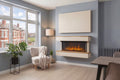 Katell Turin wall-mounted electric fireplace with mood lighting