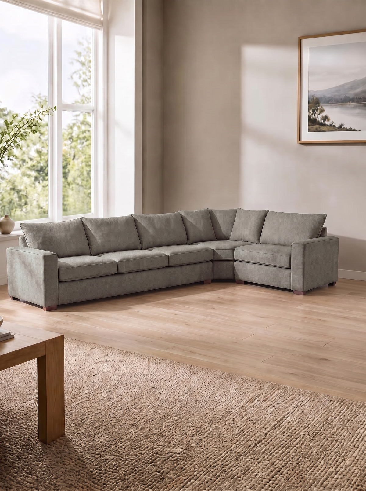 Viena 3 Corner 1 Sofa – in a living room