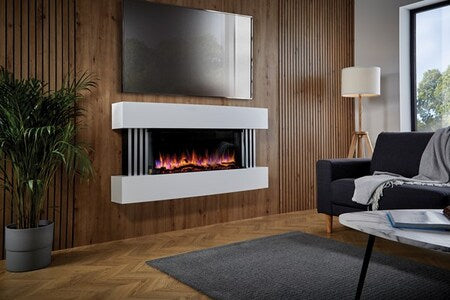 Nevis Slim - Wall Mounted (i920S) Smooth White c/w Silver 1400mm (55")