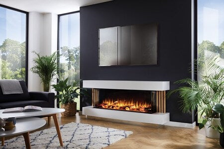 Nevis Deep - Floor Standing (i1250D) Smooth White c/w Silver 1700mm (67”)